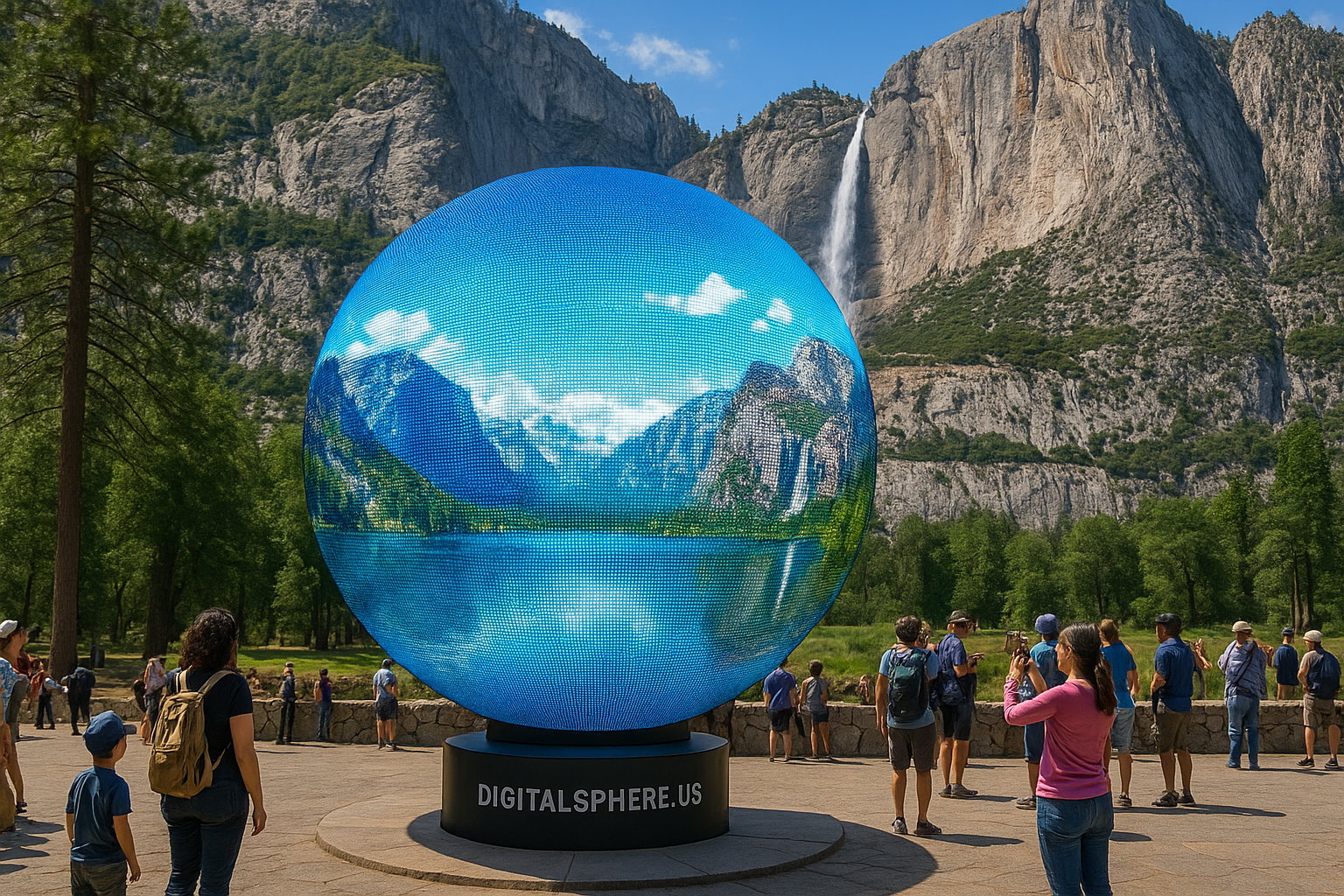 Photorealistic LED Sphere Display at a Tourism Attraction by DigitalSphere.us