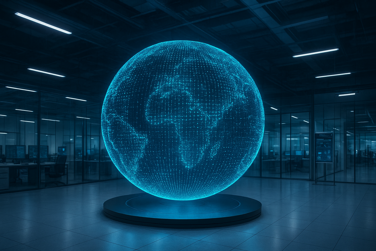 Digital sphere installation in a state-of-the-art research facility by DigitalSphere.us