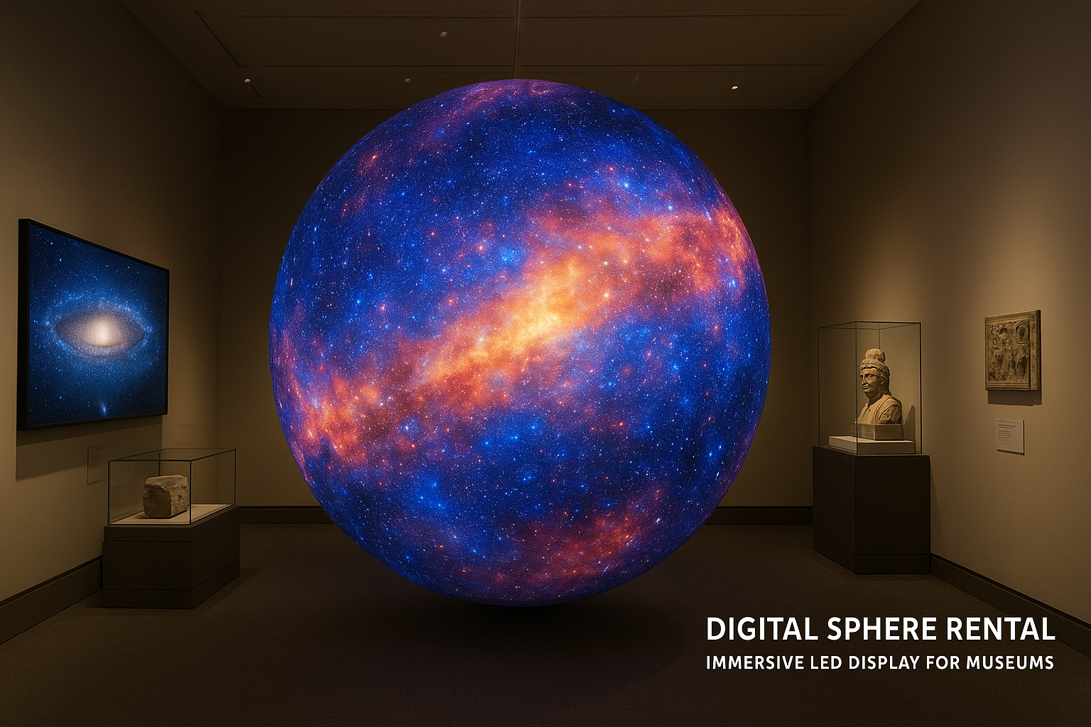 Digital Sphere Rental immersive LED display for museums by DigitalSphere.us
