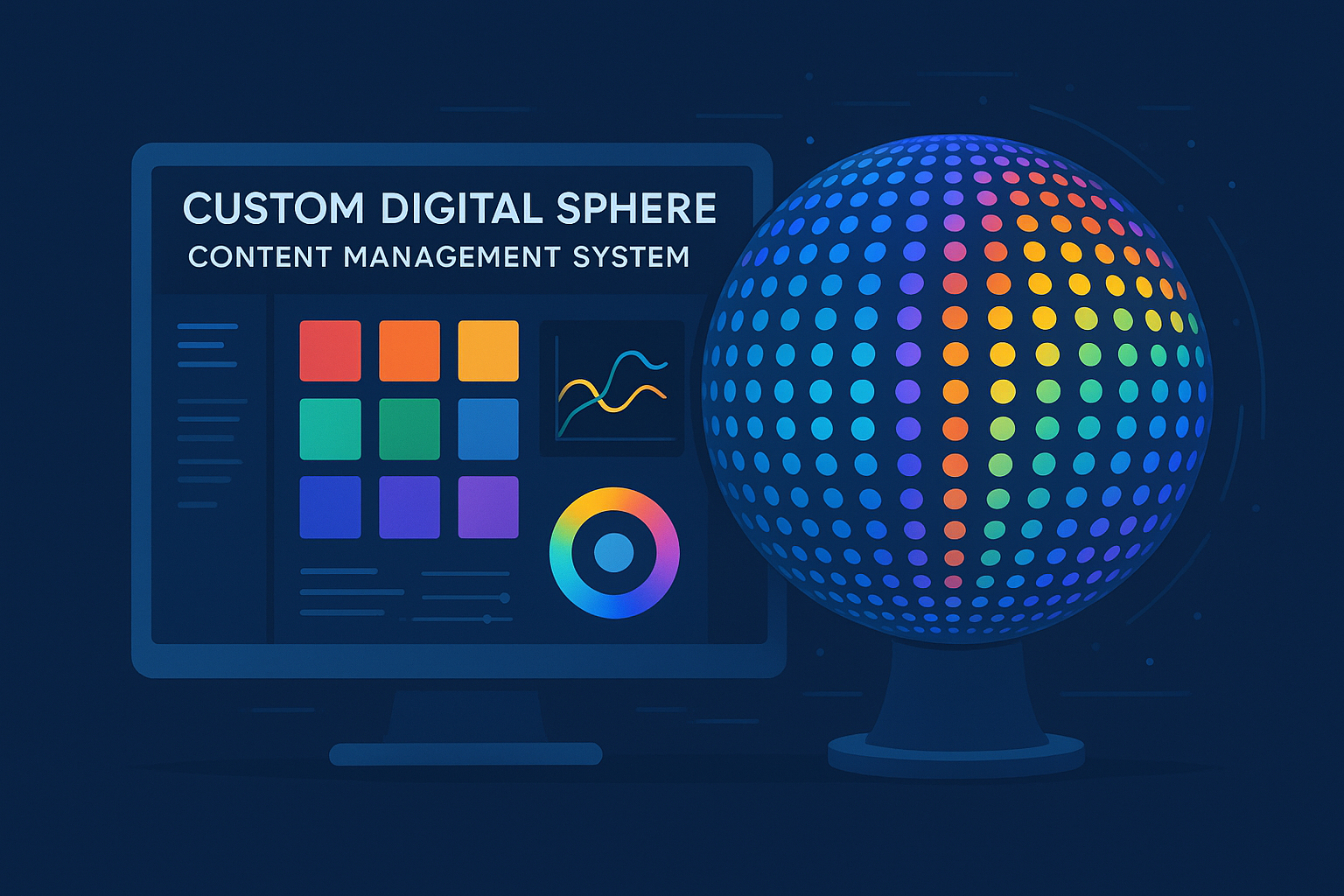Custom Digital Sphere Content Management System for Interactive LED Sphere Installation